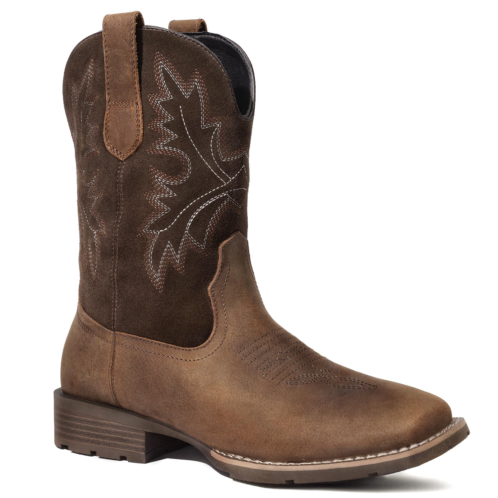 Lumeheel Cowboy Boots for Men - Real Leather
