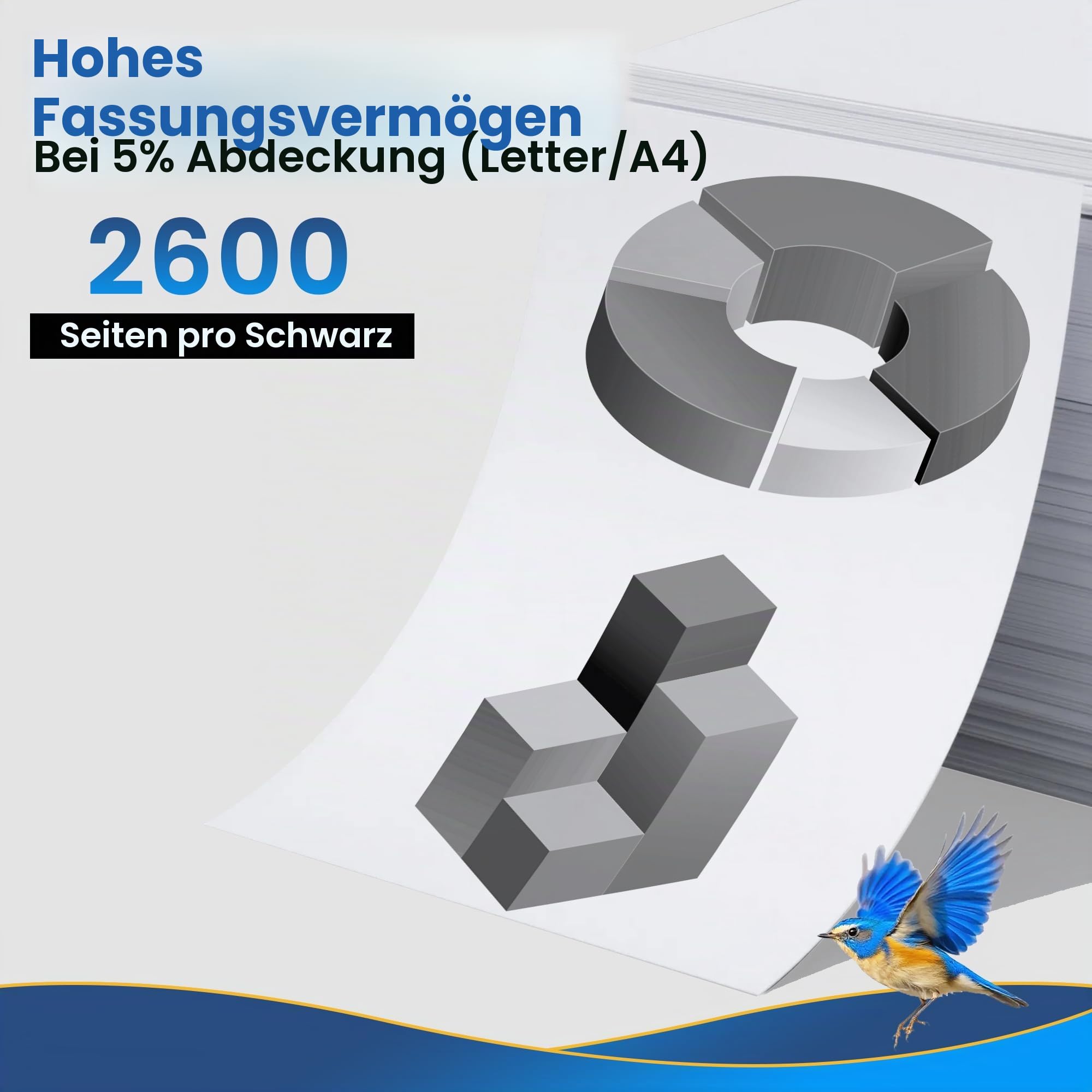 Jhaan TK5230 Kompatibel für Kyocera Ecosys M5521cdw M5521cdn P5021cdn Toner 3
