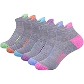 JOYNÉE Womens Ankle Athletic Low Cut Tab Socks Cushioned Running Sports 6 Pack