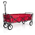 Mac Sports WTCX-201 Extended Collapsible Folding Outdoor Utility Wagon, Red