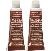 F|S FRAMER SUPPLY Amaco Rub 'n Buff Wax Metallic Finish - 2 Spanish Copper 15ml Tubes - Versatile Gilding Wax for Finishing Furniture Antiquing and Restoration - Rub and Buff Colors Set of Two