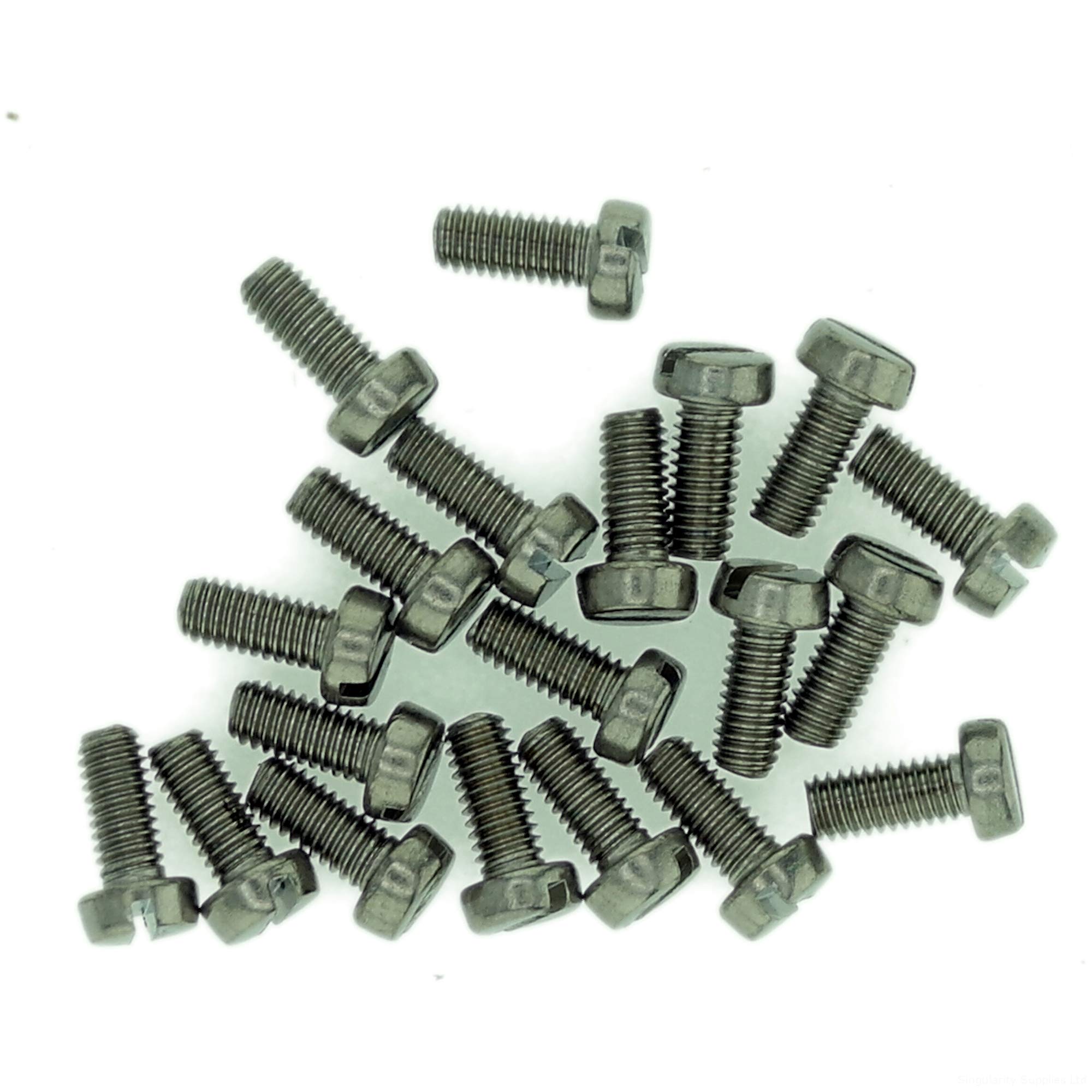 M3.5 (3.5mm x 40mm) Slot Cheese Machine Screw (Bolt) - Stainless Steel (A2) (Pack of 20)
