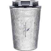 Boundless Voyage Titanium Insulated Travel Coffee Mug with Lid Double Wall Cup Reusable & Leak Proof Cup, Keeps Liquids Hot or Cold Ti3235D