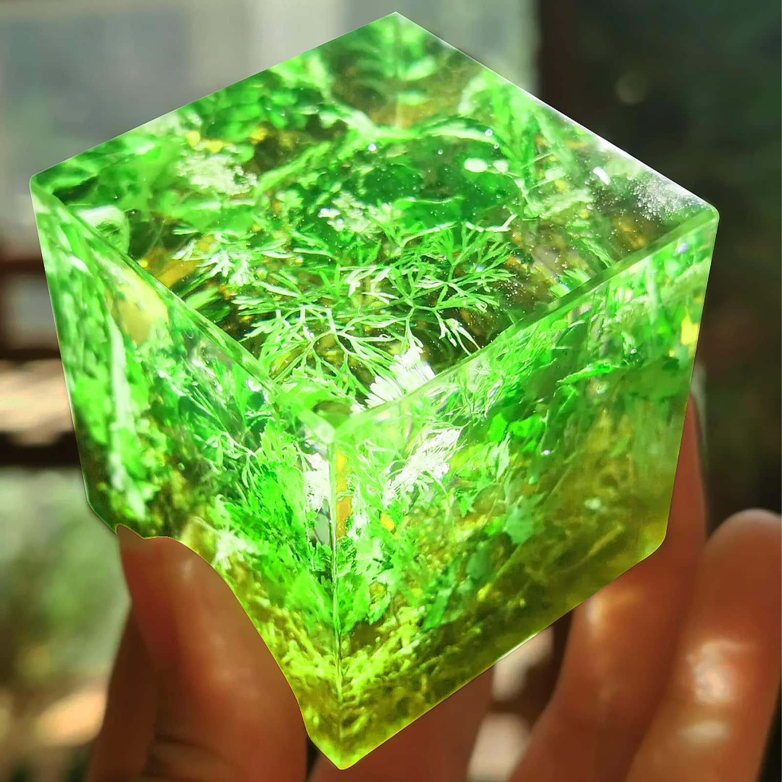 BABORUI 8Pcs Large Square Resin Molds Silicone, Upgraded Cube Silicone Molds for Resin Casting with Wooden Support, Square Epoxy Resin Molds for Home Decor, Flowers Preservation