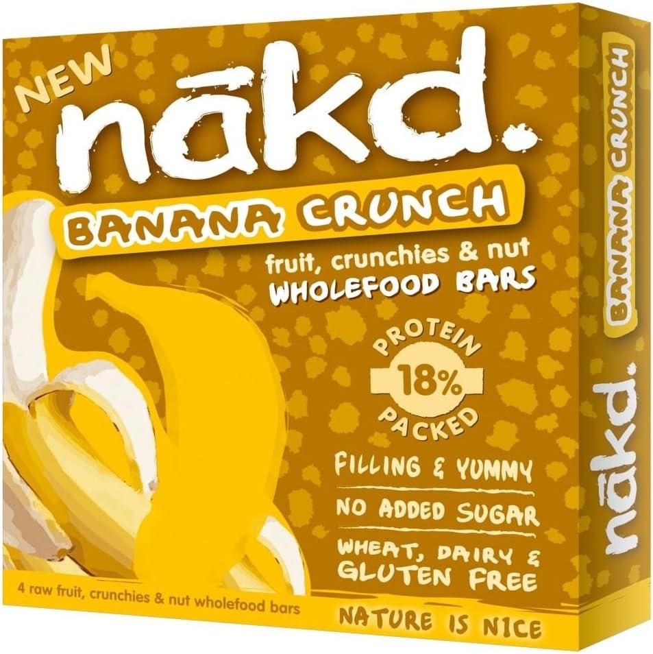 Nakd Banana Crunch Bars (4x30g) - Pack of 2