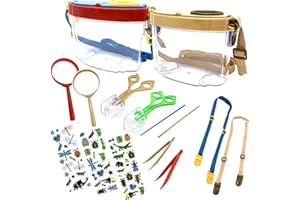 JTCJOZZ 2 Pack Bug Catcher Kit, Bug Collection Kit, Outdoor Nature Explorer Kit, Science Educational Kit with Stickers, Tweezers, Magnifying Glass, Bug Observation Container