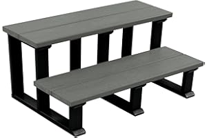 Highwood SPASTP-IA1-2x32-CGE Collection Two Tier Hot Tub and Spa Steps 31", Coastal Teak