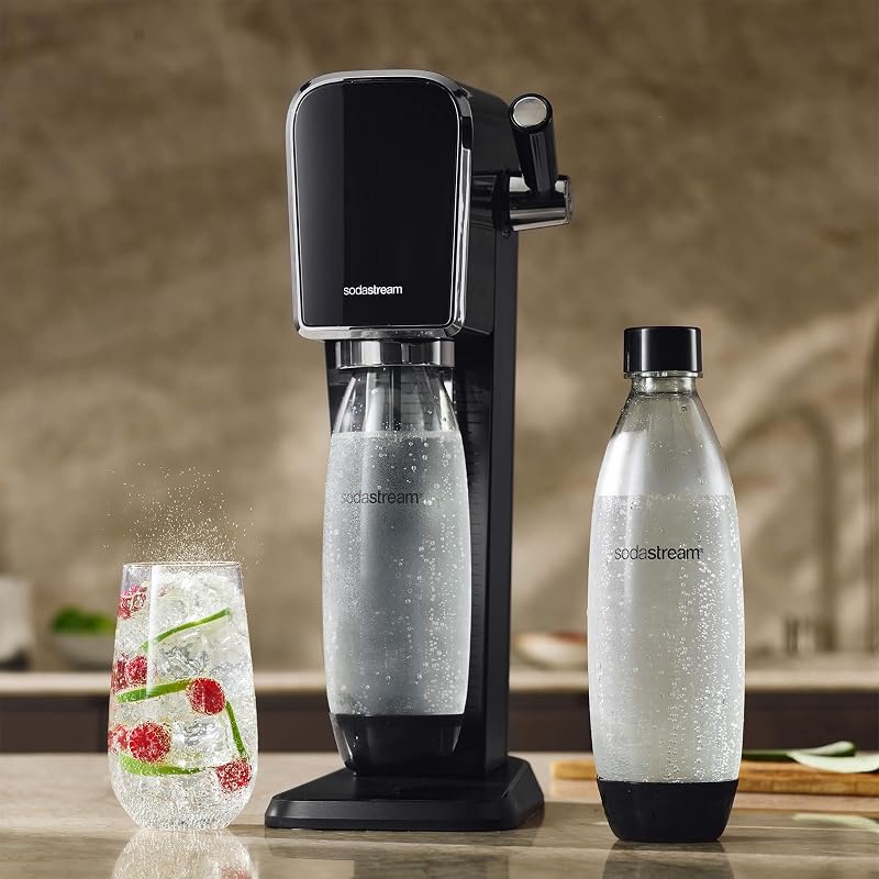 Art – Máquina para hacer agua con gas y bebidas favoritas, negro