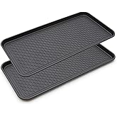 2 Pack Large Multifunctional Tray Mat Washable Indoor or Outdoor Tray Mat for Shoes Boots Plants Pots Paint Tins Pet Bowls Car Storage, 30 x 15 x 1.2 Inches