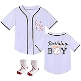 Sptuoiy 1/2 Birthday Boy Half Birthday Outfit Baby Boy 6 Months Baseball Jersey Button T Shirt Gift Clothes