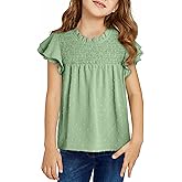 bilbean Girls Elegant Polked Swiss Dot Long Sleeve Shirts Tops 6-15 Years