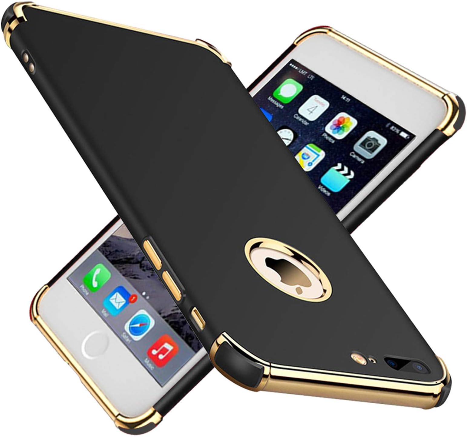Chengming 3 in 1 Anti-Scratch Anti-fingerprint Shockproof Electroplate Frame Strong Magnetic Adsorption With Non Slip Coated Case For iPhone 7 / iPhone 8