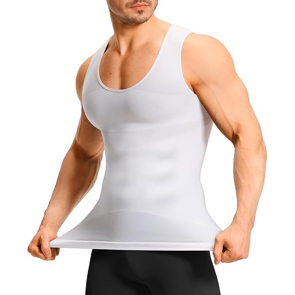 Maglietta Modellante Uomo COMFREE, Canotta Compressiva Per Petto E Addominali, Taglia XL - Nero