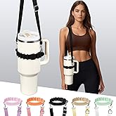 Fumcsy Water Bottle Holder with Strap for Stanley Cup Accessories,Adjustable Shoulder Strap Compatible with Stanley Tumbler,Owala,Hydroflask, YETI and More