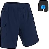 Ksmien Men's Mountain Bike Shorts 3D Padded MTB Bicycle Cycling Shorts Lightweight Loose-Fit