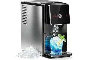 Antarctic Star Nugget Ice Maker Countertop, 33 lbs/24H, Automatic Ice Dispenser, Self-Cleaning Pebble Sonic Ice Machine, 1.8L Water Tank, One-Click & Motion Sensor Light, for Home/Office/Kitchen
