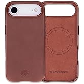 BLACKBROOK Leather Case for iPhone Air – Arden Handcrafted Slim Snap-On Cover, Full Grain Leather, MagSafe Compatible, Camera & Screen Protection, Elegant Gift Box Brown