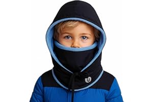 Kuni Kids Waterproof Reversible Balaclava – Warm Fleece Hood for Little Kids,Big Kids | Windproof Winter Hat with Soft Lining