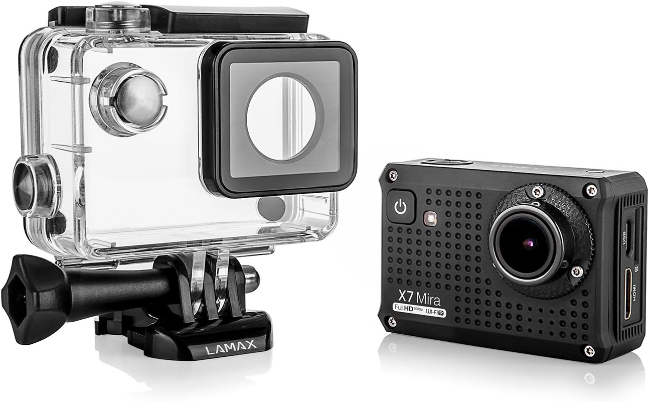 LAMAX X7 Mira Action Cam Sports Camera Full HD 1080p with WIFI and Many Accessories (including 2 Batteries)