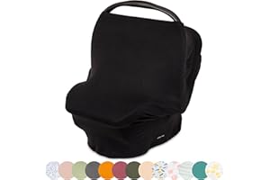 Breathable Nursing Cover Up and Car Seat Cover for Babies Simka Rose - Breastfeeding Cover for Baby Boy & Girl - Adjustable Stretchy Infant Carseat Canopy Carrier Cover for Summer - Must Have Registry