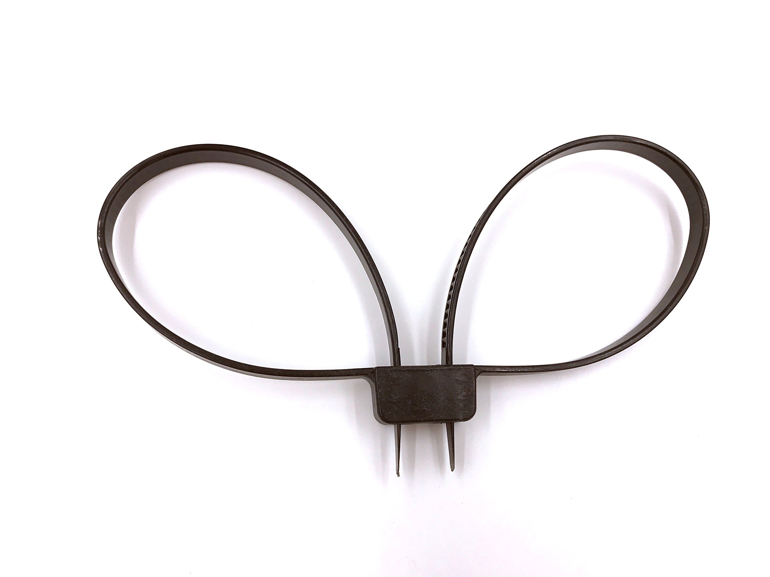 Black Disposable Heavy Duty Police Nylon Double Zip Ties Handcuffs