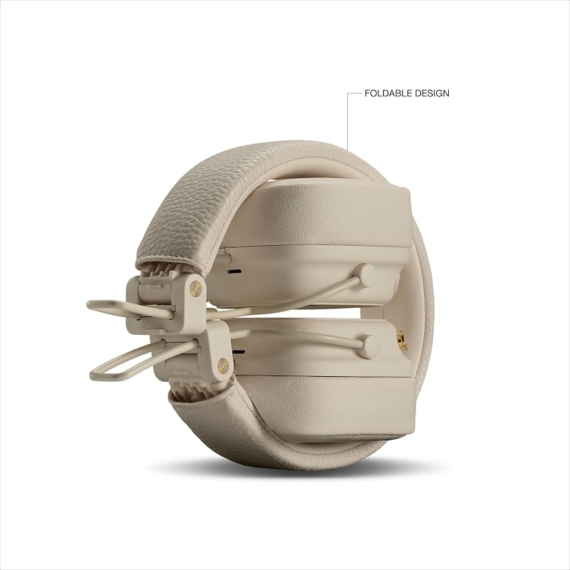 Major V Cuffie Wireless Bluetooth, 100 ore di riproduzione - Crema