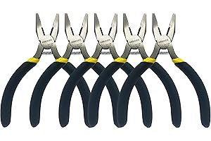 BOOSDEN Mini Lineman's Pliers, 5 Pack, 5 Inch High Leverage Cutting Pliers, Side Cutter Linesman Pliers for Electrician Work or Jewelry Making