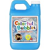 Lulu Home 33.8 OZ/1 L Concentrated Bubble Solution, Refill for Bubble Machines, Giant Wands, and Blowers - Up to 2.5 Gallons for Kids' Birthday Parties