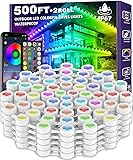 500FT Permanent Outdoor RGB Lights,IP67 Waterproof
