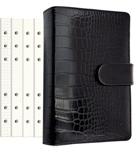 Filofax Domino Luxe Organizer, Personal Size, Teal - High-Gloss, Quilted Effect Cover, Parisian Inspired, Six Rings, Week-to-View Calendar Diary - View #9