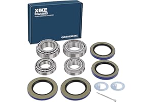 XiKe 2 Set Fits 5,200-6,000 lb Axles Trailer Wheel Hub Kit, Include 25580/20 ＆ 15123/245 Bearings, 21333TB, 22333TB /10-10, 10-36 Seal and Cotter Pin.