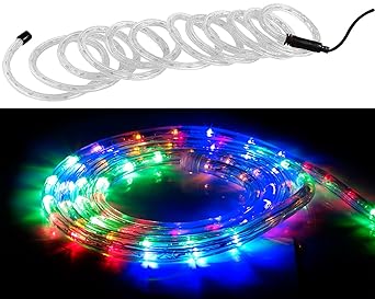 Lunartec LED Lichterschlauch: LED-Lichtschlauch für Innen- & Außenbereich, 720 LED, 10 m, mehrfarbig (Lichtschlauch außen)