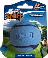 Chuckit! Sniff Bacon Scented Dog Fetch Ball Medium Durable Rubber Interactive