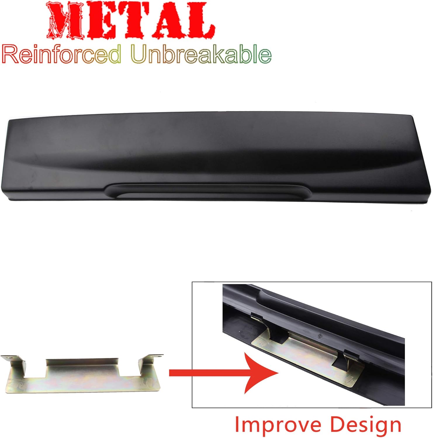 Rear Tailgate License Plate Shield Handle Metal Bracket