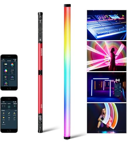 Amazon.com : GVM RGB Tube Light with Softbox, 2 Packs 45W Handheld
