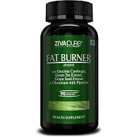 Zivapure Advanced Fat Burner & Natural Weight Loss Supplement for Men and Women with Garcinia Cambogia + Green Tea + Piperine Extract and Chromium - 90 Pure Veg Capsules