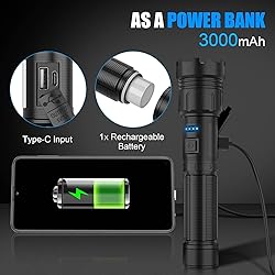 iToncs LED Flashlight Rechargeable, 3500 Lumens