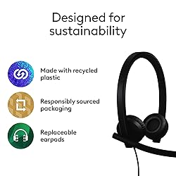 Logitech H570e USB Headset with Microphone for PC