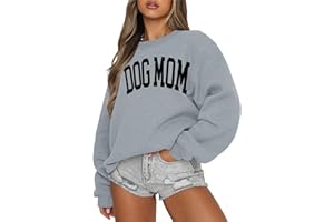 KNEYATTA Dog Mom Sweatshirt Women Dog Lover Sweatshirt Funny Graphic Fall Sweatshirts Mam Pullover Tops