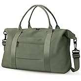 Travel Duffle Bag, Waterproof Weekender Bag Carry On Tote Bags for Women, Travel Essentials Sport Gym Bag for Men, Hospital Bag for Labor and Delivery, Overnight Bag Luggage Bag with Trolley Sleeve