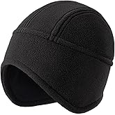 OZERO Mens Beanies for Winter: Thermal Thick Polar Fleece Soft Skull Cap Ski Hats - Earflaps Cycling Beanies for Men Women