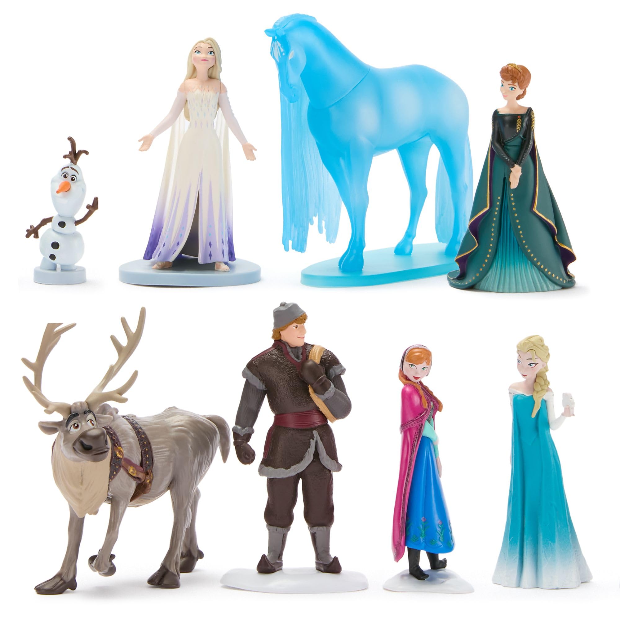 Disney Store Official Frozen Toy Figure Set, 8 Toys including Elsa, Anna, Olaf, Sven, Kristoff & Nokk, Suitable for Age 3+