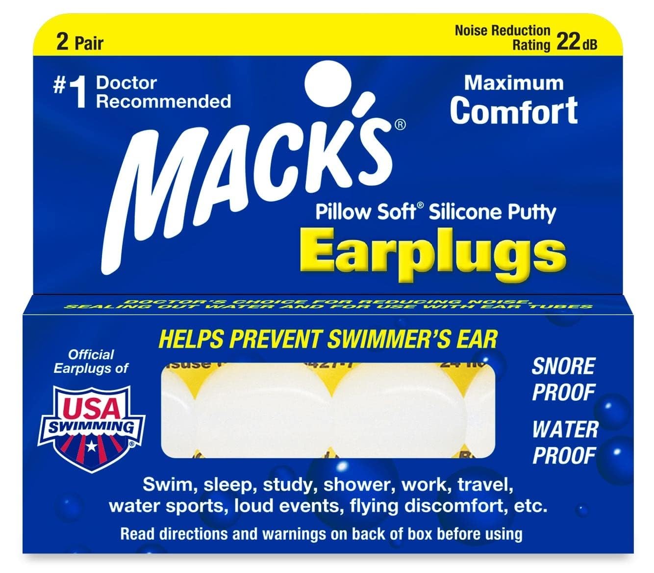 Macks - Pillow Soft - White - 2 pair