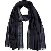 Bruno Magli Men’s Lightweight Oversized Silk Cashmere Scarf – Soft Luxury Winter Scarves for Men