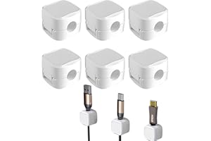 Magnetic Cord Organizer, Magnetic Cable Clips [Cable Smooth Adjustable] Cord Holder, Under Desk Cable Management,Adhesive Wir