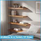Harbour Housewares Modern Floating Wall Shelf 60cm Pack of 2 Black view 9
