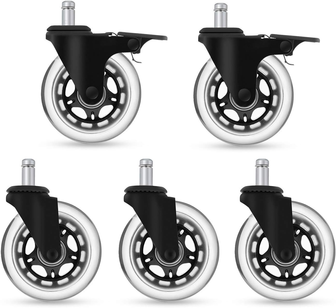 Yohoolyo Ensemble De 5 Roulettes Pour Chaise De Bureau