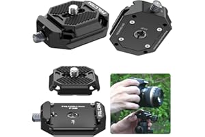 ULANZI F38 Camera Quick Release Plate w 1/4" to 3/8" Screw Thread, Quick Release System QR Plate Camera Tripod Mount Adapter for Sony Canon Monopod DSLR Stabilizer Slider DJI Switch Between Stablizer
