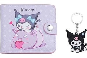G-AHORA Kawaii Kawaii Wallet Coin Money Purse Case Box Pouch Pvc Keychain with Card Slot Credit Card Holder for Teen Girl（Kumi+KR）