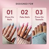 Glamnetic Super Strong Brush On Nail Glue 0.24 oz Brush Tip Vegan view 6
